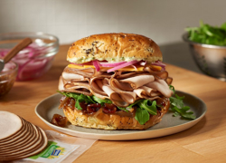 Easy Sliced Turkey Sandwich with Onion Jam