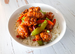 General Tso Chicken and Vegetable Rice Bowl