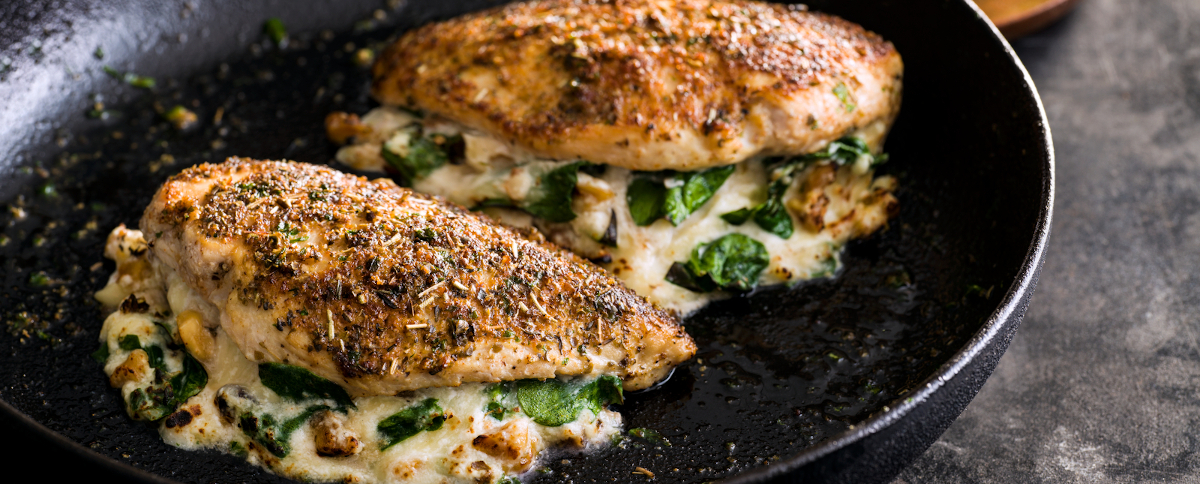 Chicken Breast Stuffed with Spinach, Ricotta and Walnuts