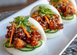 Gochujang-Honey Glazed Chicken Bao Buns