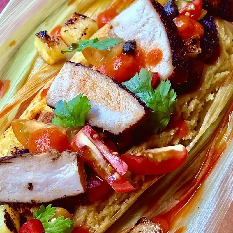 Delta Adobo Chicken Tamale