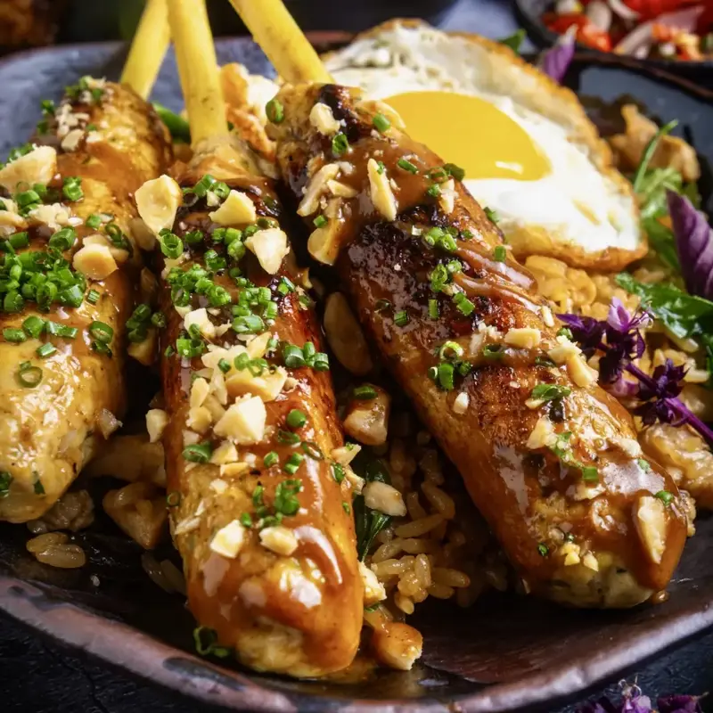 Balinese Chicken Satay Lilit & Chicken Nasi Goreng