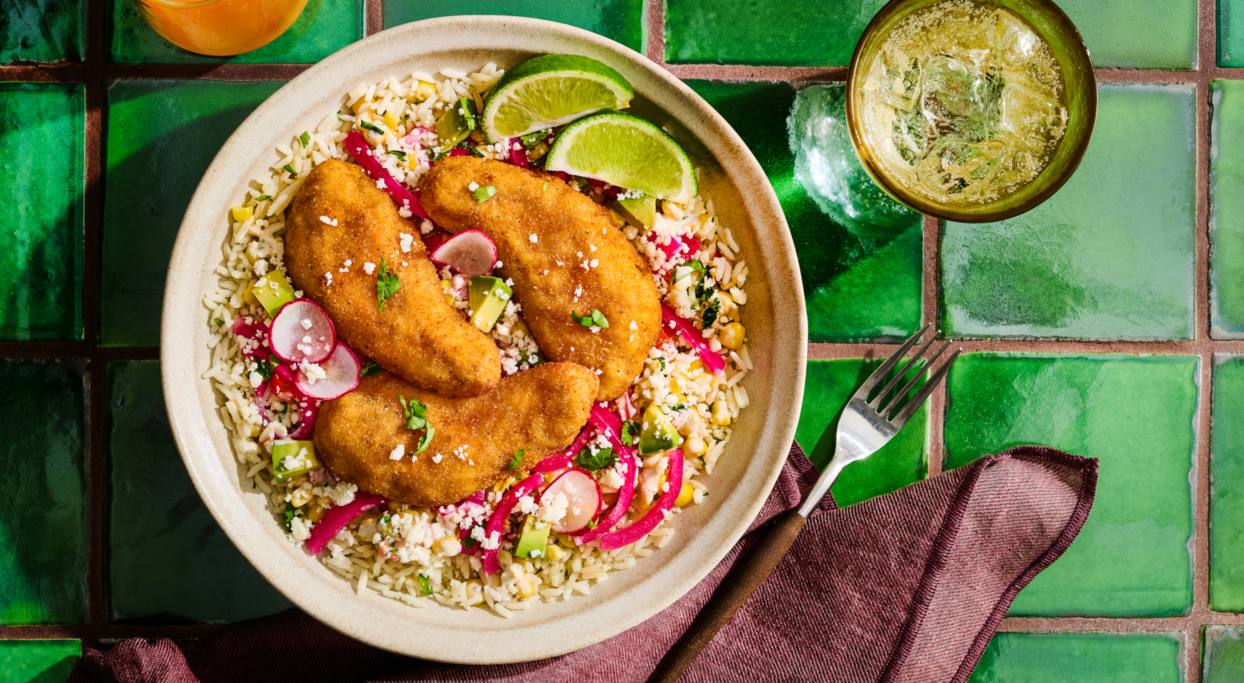 Crispy Chicken Tender Elote Bowl
