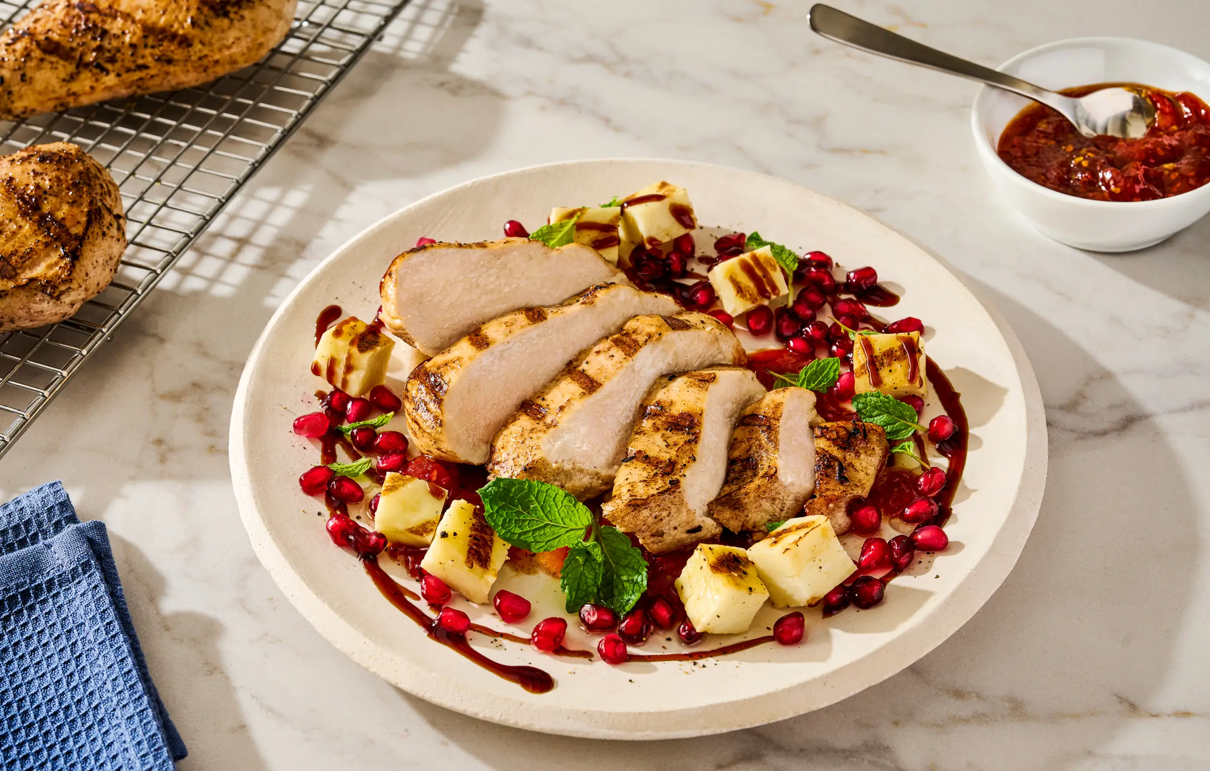 Grilled Middle Eastern Chicken “Caprese”